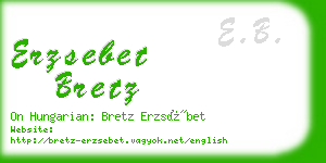 erzsebet bretz business card